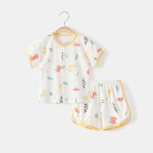 5.5 Piyama Bayi Kancing Tengah / Setelan Pendek Kancing Tengah Anak Bayi Laki-laki Perempuan Bahan Cotton