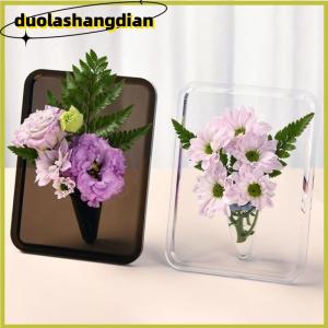 [Duola] แจกันกรอบรูปทำจากอะคริลิคแจกันดอกไม้ไฮโดรโปนิกส์ทันสมัยที่วางต้นไม้ประดับบ้านของขวัญงานแต่งงานโต๊ะกลางตกแต่ง