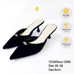 Dép sục cao gót 6cm mũi nhọn thanh lịch - PJ - (1008nhua)