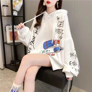 (B39) เสื้อเเขนยาวมีฮู้ด เสื้อสเวตเตอร์ Oversize รอบอก 48 นิ้ว ลายสกรีน ไม่มีกระเป๋า ผ้าคอตตอล ผ้าไม่ยืด พร้อมส่งในไทย