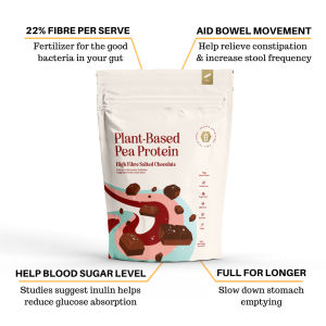 Soluxe Vegan High Fibre Salted Chocolate Pea-Based Plant Protein Shake Powder (25g)