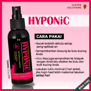 Clever Solutions - HYPONIC SERUM (Vitamin Bulu Kucing Spray Penumbuh dan Anti Rontok Bulu Kucing Spray Herbal Hair Tonic Spray Vitamin Bulu Kucing Obat Rontok Bulu Kucing Persia Anggora Ragdoll Peaknose Himalaya Murah) [Olive Care Dewarangga Koinami]