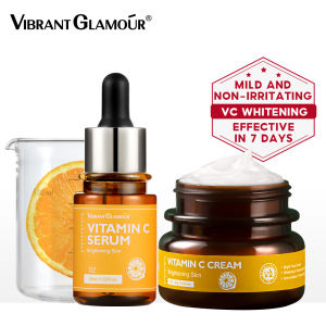 VIBRANT GLAMOUR Vitamin C Whitening Collagen Skin Brightening Moisturizing Repair  Skin Care Set 2pcs
