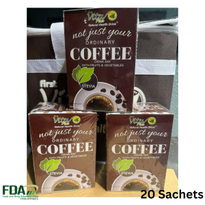 FIRST VITA PLUS ImmuneBoost 34-in-1 Mixed Fruit & Vegetable Coffee Mix with Stevia 20 Sachets