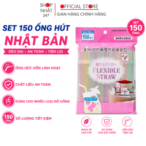 Set 150 chiếc ống hút Flexible Straw nội địa Nhật Bản