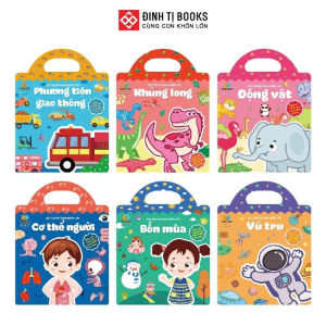 Tranh dán sticker sử dụng được nhiều lần mẫu Tiếng Việt nhiều chủ đề cho bé chọn