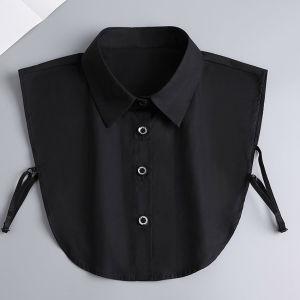 Women Cotton Fake Collar Decoration Blouse Detachable Shirt Collar Sweater False Collars Lapel Top Ladies Apparel Accessories Ladies Women Adult Detachable Lapel Shirt Fake Collar Fashion Solid Color False Blouse Neckwear Clothing Accessories