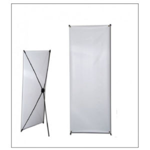 Tripod Collapsible Stand Banner Aluminum Poster Display Stand 60cm x 160cm (2ft x 5ft) Tarpaulin