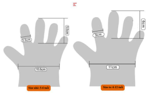 SET 100 Bao tay Găng tay nilon siêu dai dùng một lần cho bé đảm bảo vệ sinh an toàn thực phẩm