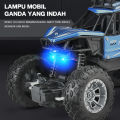 Mainan Mobil Remote Control dengan Lampu RC Off-Road Climbing Car RC Rock Crawler Bahan Alloy 2WD Powerful. 