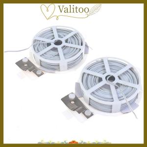 [Valitoo] 1Pc (50m) White Multi-Function Sturdy Garden Plant Twist Tie with Coated Wire