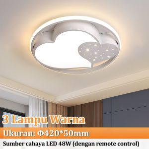 【COD】Lampu Plafon Modern 3 Warna Lampu Plafon Kamar Tidur Lampu Kamar Tidur Lampu Dekorasi Rumah lampu siling ruang tamu/bilik tidur