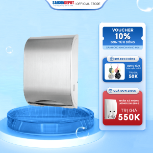 [HCM] Hộp đựng giấy inox-ATMOR-SaigonDepot TD-8324 inox SUS304 chắc chắn chống bám bẩn và không bị rỉ sét trong môi trường ẩm ướt - bảo hành chính hãng 12 tháng