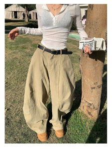 HOUZHOU Y2K Vintage Wash Women Cargo Jeans Harajuku Scimitar Wide Leg American Retro Denim Pants Baggy Trousers Gyaru Streetwear2026