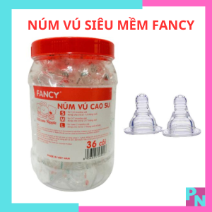 Combo 36 cái núm vú Fancy núm ti siêu mềm chống sặc chống đầy hơi cho bé  không BPA hộp 36 cái sử dụng cho bình sữa cổ hẹp