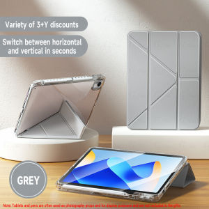 Hard Acrylic Clear Tablet Case for Samsung Galaxy Tab S9 11 S9 FE A9 8.7 inch A9 Plus S10 FE S9 Plus 12.4 Y-shaped Casing with Pencil Holder Cover