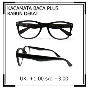 Beli Lensa Plus Gratis Frame Kacamata Full Bingkai Tebal Awet Ukuran Ready +1.00 sampai +4.00 Rabun Dekat Untuk PRIA WANITA