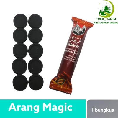 Arang magic 1 bungkus isi 10 keping arang hitam arang cincin magic arang media pembakar buhur dupa