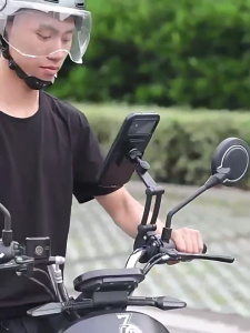 Waterproof Adjustable Motorcycle Phone Bracket 360 Rotating Handlebar Mount Not Vibration Holder for Bikes Scooter
