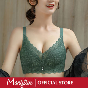 Maniyun 100% Original Lace Latex Bra Non-wired Comfort Adjustable Push Up Bra Women Lingerie 原装高质量