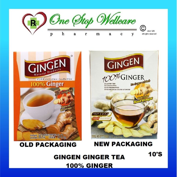 GINGEN TEA (100% GINGER) NO SUGAR 10'S (EXP:12/2026) | Lazada