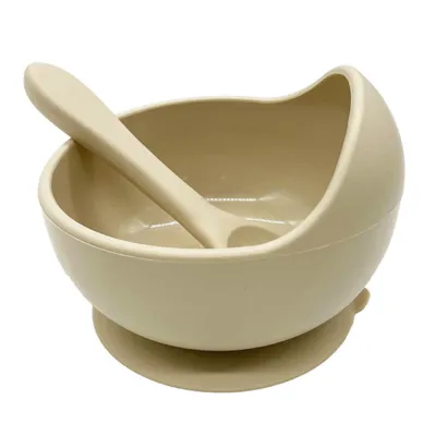 Silicone Bowl with Spoon Baby Feeding Tools Food Grade Child Feeding Tableware