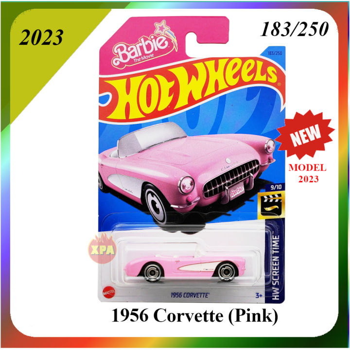 Hot Wheels US GM Corvette Barbie Diecast Cars1956 Corvette (Pink / Baby ...