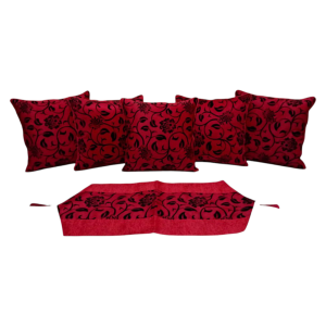 Set Sarung Bantal Sofa Motif Geometris/Motif Floral Warna-Warni Bahan Flocking 40x40