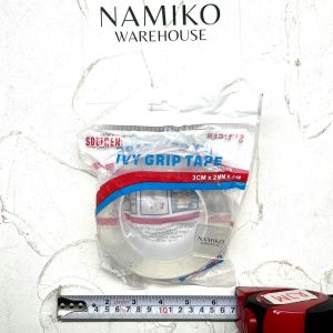 Isolasi Ivy Grip Double Tape Bolak Balik Transparan SOLIGEN 3 cm x 2 mm x 3 m