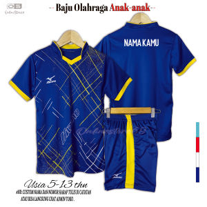CUSTOM NAMA BAJU BOLA ANAK / SETELAN BAJU FUTSAL + NAMA /JERSEY BOLA ANAK-ANAK