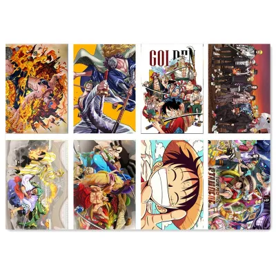 8PCS/Set 42x30cm Anime Posters Demon Slayer Jujutsu Kaisen Genshin Impact X Family Cartoon Paper Printed Painting Wall Art Room Decor Wall Sticker XYZ