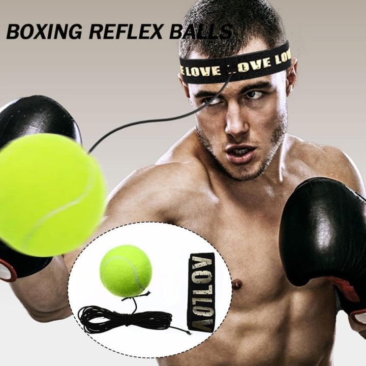 Tinju Boxing Ball Headband Boxing Reflex Ball Training Love With