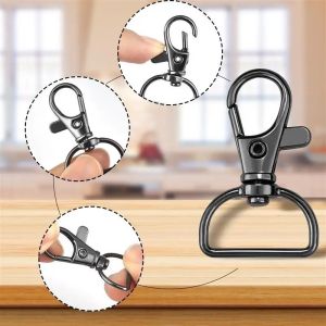 10PCS Swivel Strap Buckles Lobster Clasps Carabiner Metal Snap Hooks for Keychain Sewing DIY Crafts