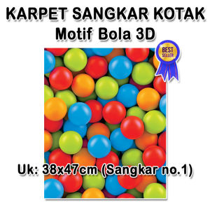 Karpet Motif BOLA 3D - Sangkar Kotak Murai / Kacer / C. Ijo / Kenari / Pentet