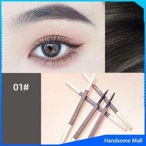 H.S. ดินสอเขียนคิ้วแบบหมุน 2 in 1 กันน้ำดินสอเขียนคิ้ว มีหัวแปรงปัดคิ้ว Double eyebrow pencil