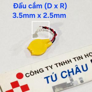 Pin 3V 1220 CR1220 / Đầu căm Pin 2 lổ (D x R): 3.5mm x 2.5mm (Pin cmos 1220 3V)