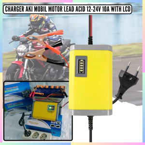 FAST DELIVERY OTOHEROES Charger Aki Mobil dan Motor Otomatis Portable Motorcycle Car Battery 6A 12V