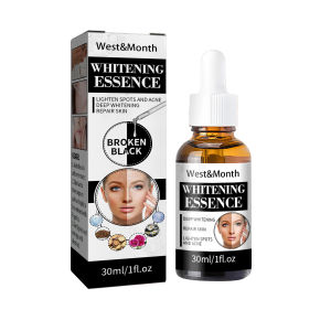 West Month Whitening Facial Essence Oil Control Dark Spot Remover Serum Moisturizer Brightening Rejuvenation Skin Whitening Repair Freckles Serum Anti Aging Brighten Skin Essence Oil Face Care Hyaluronate Anti-wrinkle Face Serum Improve Roughness (30ml)