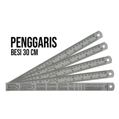 Penggaris Mistar Besi / Stainless Steel Ruler 30cm