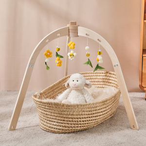 Baby Wooden Gym Frame Gym Activity Bird Tripod Gym Frame for Toddle Play Gym Mobile Hanging Sensory Toys Baby Room Decorations2026