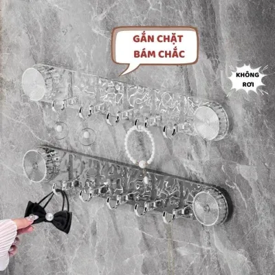 Thanh móc treo hút chân không đa năng chắc chắn không khoan tường chịu lực tốt đồ bền cao G521-MCK-Thanh5Moc