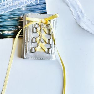 ZYJC Y2k Silver Sweet Wallets Designer Original Strap-on Short Coin Purse Fashion Korean Style Ballet Style Pouch Women Girl