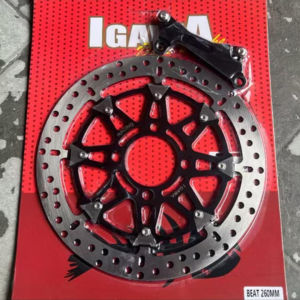 PIRINGAN BEAT CAKRAM DEPAN 260 MM BLACK MODEL TRDRIVE IGAWA SET BRAKET