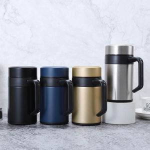 VB45D Thermal Flask Handle Thermal Coffee Mug 304 Stainless Steel Large-capacity Heat Preservation Cup Drinking Bottle Vacuum Insulated Tea Tumber Office