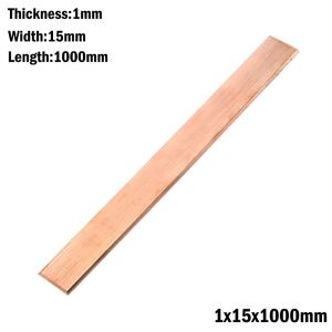 GOUPDO Length 1000mm Copper Flat Bar High Purity Thickness 1-3mm Copper Bar Stock  Metal Plate Electroplating