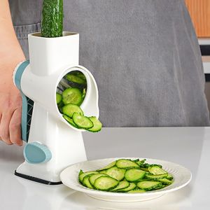 GASGV Manual Hand-Crank Vegetable Slicer Labor-saving Plastic Rotary Cheese Grater Durable 3 in 1 Nut Grinder Potatoes