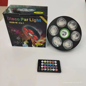 "INLEJ PHIL" ( RGB+W ) 4 in1 DISCO PAR LIGHT MUSIC LIGHT WITH REMOTE CONTROL 60W