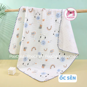 Khăn Quấn Bé Sơ Sinh DOTINI 3 Lớp Chần Bông Cotton Mềm Mại 85x85cm Chăn Quấn Choàng Ủ Khăn Ủ Mền Cho Bé Đa Năng Cao Cấp