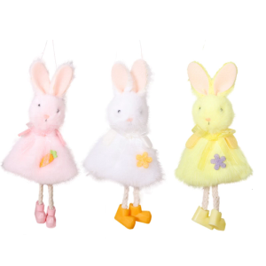 Handmade Easters Rabbit Hanging Decors Easters Rabbit Hanging Ornament Display Decoation for Nursery and School Setting