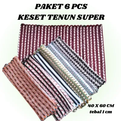 Keset Tenun Rajut Serap air paket 6 pcs